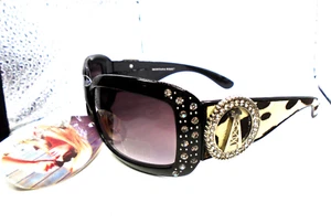 Montana West SGS-006 Black/Cow Windmill Pattern Womens Sunglasses - Picture 1 of 5