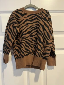 Gap Girls Zebra Knit Sweater Size XS (4-5) - Picture 1 of 4