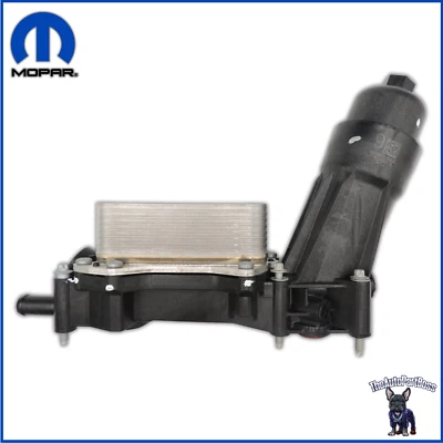 Engine Oil Filter Housing OEM Mopar 68596318AB - Image 1 of 4