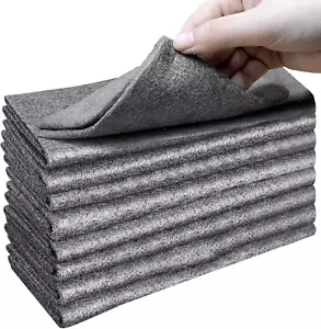 Thickened Magic Cleaning Cloth,8 Pcs Lint Free Cloth,Reusable Microfiber Cleanin - Picture 1 of 8