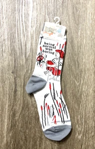 Fun Novelty Being Normal Was Boring Crew Socks Men's 5-10 Mid Calf Multicolor - Picture 1 of 4
