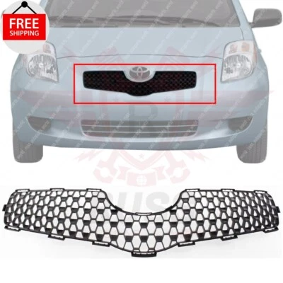 New Front Upper Grille Textured Black Fits 2007-2008 Toyota Yaris Hatchback Foto 1 de 4