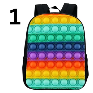 Pop it fidget style printed small backpack/reader bag/lunch bag (various styles) - Picture 1 of 6