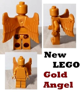 New LEGO Angel GOLD Feather Arched Wings Solid Color Golden Memorial Gift Love - Picture 1 of 1