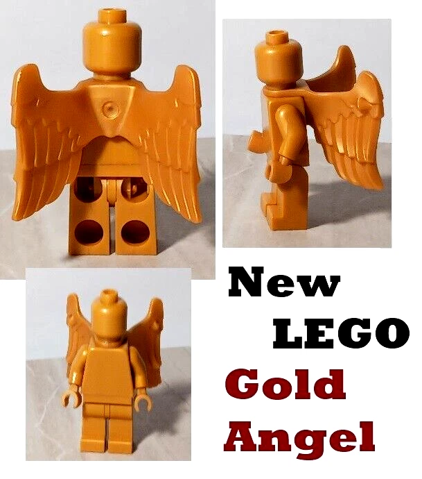 New LEGO Angel GOLD Feather Arched Wings Solid Color Golden Memorial Gift Love - Image 1 of 1