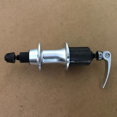 New NOVATEC Road Rear Hub With Quick Release 14G M10x140x130 Anodized Silver - Image 1 of 2