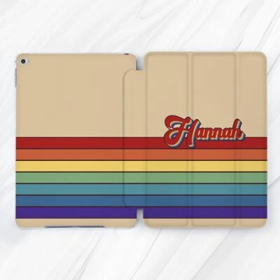 Custom Name Retro LGBTQ Pride Case For iPad 10.2 Air 3 4 5 Pro 9.7 11 12.9 Mini - Image 1 of 4
