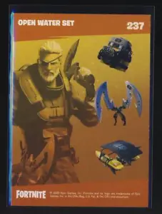 Fortnite 2020 Reloaded #237 Open Water Set Card BX3 - Foto 1 di 2