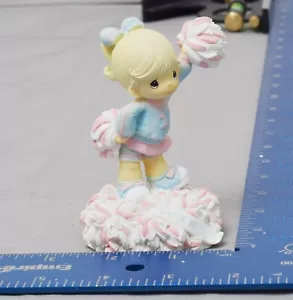 Precious Moments "You're #1" Figurina Ragazza Pom Poms Resina - Foto 1 di 7
