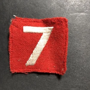 Vintage Pfadfinder Truppennummer "7" 1 Stück Filz Patch BSA RWS Uniform Schärpe Abzeichen # - Bild 1 von 3