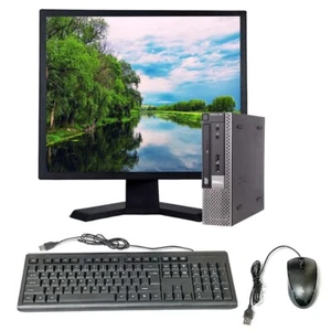 Dell Ultra Small i5 Desktop Computer 8GB 250GB 500GB 19" LCD Windows 10 Home PC - Picture 1 of 12