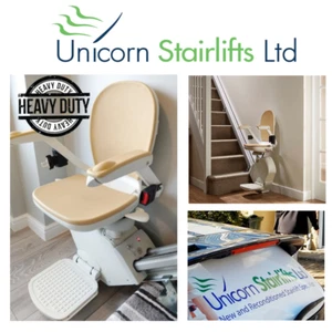 HEAVY DUTY STAIRLIFT | UP 25 STONE | HD VERSION FOR STRAIGHT STAIRCASES | RH - Picture 1 of 9