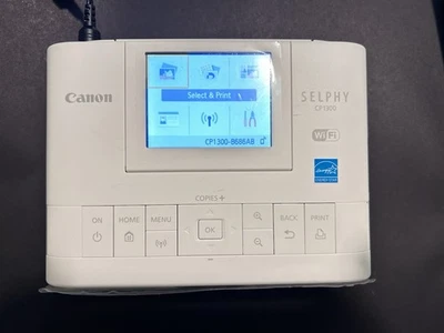 Canon SELPHY CP1300 Compact Photo Printer White/ with new ink cart and 18 sheets - Image 1 of 4