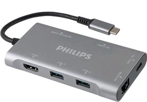 Philips Elite Plus USB C Multiport Netzteil Konverter 4K HDMI Reise - Bild 1 von 6
