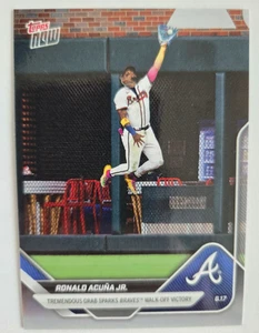 2025 MLB Topps NOW Card 309 Ronald Acuna Jr. Tremendous Grab - Atlanta Braves - Picture 1 of 2