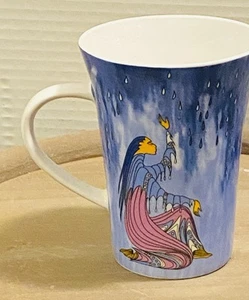 NWT Oscardo Maxine Noel Signed "Rainmaker" Sioux Artist Coffee Cup Mug 4.5”x4” - Picture 1 of 15