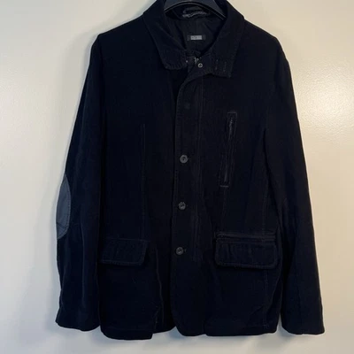 Chaqueta de pana negra DKNY para mujer talla mediana 100 % algodón parche en el codo sin forro Foto 1 de 4