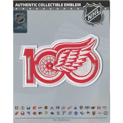 NATIONAL EMBLEM Detroit Red Wings 100th Anniversary NHL Season Jersey Patch 2025-26 (White)