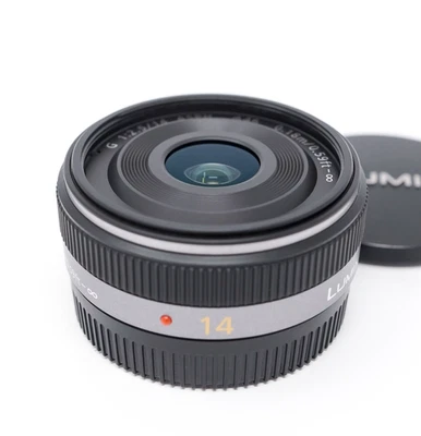 Panasonic LUMIX G 14mm f/2.5 ASPH Prime Lens for Micro 4/3 MFT - Grey - Great - Image 1 of 4