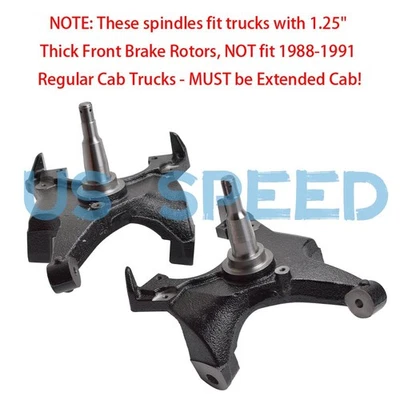 Kit de reducción de husillo de caída de 2" para ChevyTahoe C1500 C2500 GMC Yukon 1988-1998 2x2 Foto 1 de 4