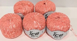 Lachs Eis Rankgitter Leiterband Garn 5 Rollen warm hellrosa-orange - Bild 1 von 2