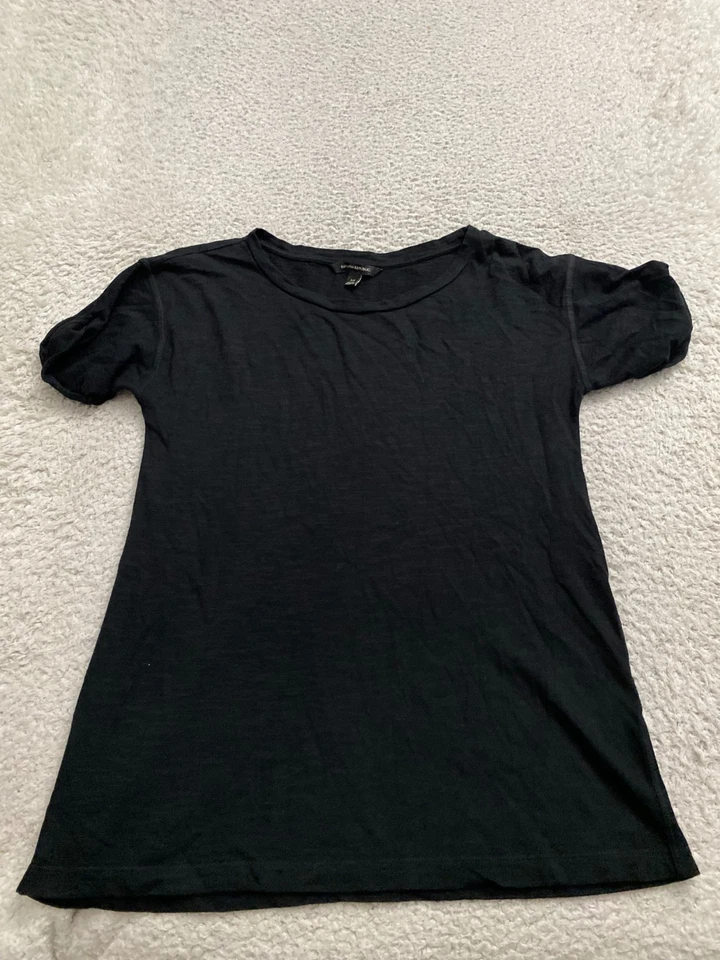 Camiseta Banana Republic Mujer Manga Corta Cuello Redondo Negra Talla XS Foto 1 de 4