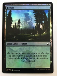 MTG Adventures In The Forgotten Realms Forest Foil 278/281 NM - Picture 1 of 2