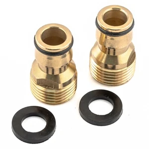 2pc Australian Brass Adaptor Male 15mm 1/2" BSP x 12mm Snap-on Fitting Hose - Bild 1 von 4