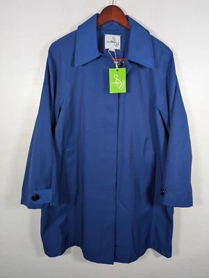 Gabardina Sam Edelman para mujer XL pecho único azul cobalto prendas exteriores con botones Foto 1 de 4