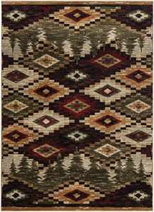 Southwestern Lodge Cabin Rustic Pine Forest Area Rug **FREE SHIPPING** - Picture 1 of 11
