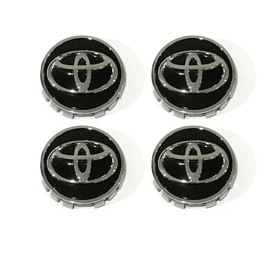 4X BLACK 62mm Wheel Center Caps For Camry Avalon RAV4 C-HR PriusVS Corolla Foto 1 de 4