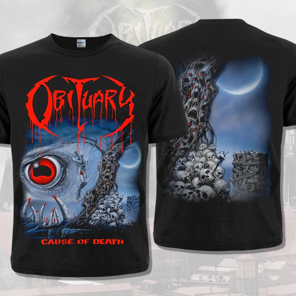 Black T-Shirt Obituary, Cause of Death (1990). Brutal Death Metal. - Image 1 of 4