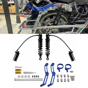 Remote Reservoir Rear Suspension Shocks For CVO Road Glide Ultra FLTRUSE 2015-16 - Picture 1 of 8