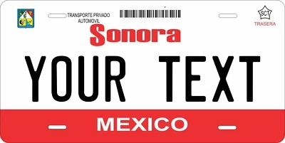 Sonora 2008 Mexico License Plate Personalized Car Auto Bike Moped Motorcycle - Image 1 of 2