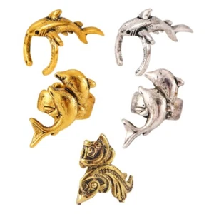 Shark Designs Ear Cuff Sturdy Alloy Jewelry for Stylish Individuals - Picture 1 of 13