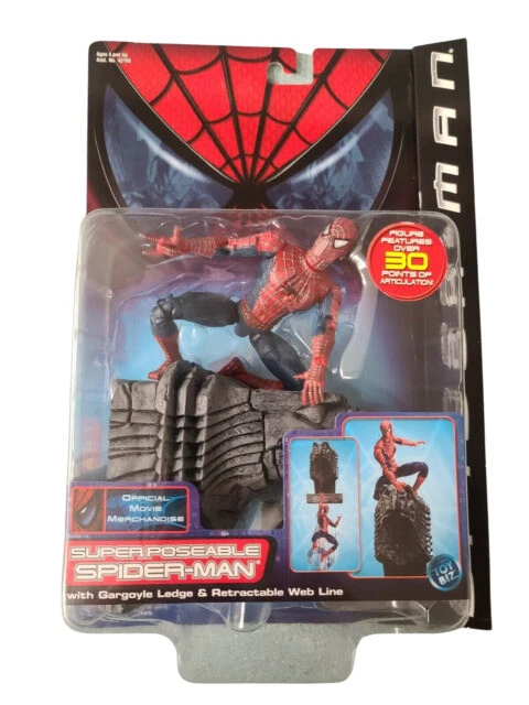 ToyBiz Spider-Man Super Poseable with Gargoyle Ledge Action Figure