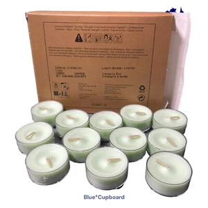 PartyLite Tealights Citronella Mint Box 12 Fresh Garden Mint Basil Fennel Yummy - Picture 1 of 9