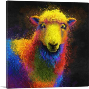 ARTCANVAS Sheep Livestock Animal Canvas Art Print - Picture 1 of 11