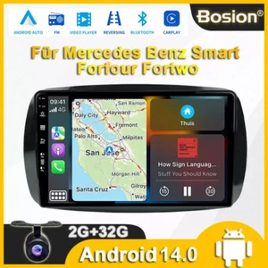 Autoradio Android 14 GPS Navi Für Mercedes Benz Smart Forfour Fortwo 453 CarPlay - Bild 1 von 17