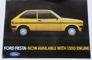 Ford Fiesta 1300S 1300 Ghia UK Sales Brochure Sept 1977 Dealer Stamped