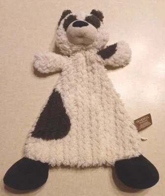 Demdaco Baby Lovey Puppy Dog White Black Spots Soother - Image 1 of 4