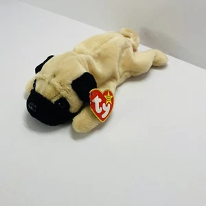 Ty Beanie Babies Pugsly The Pug fecha de nacimiento 2 de mayo de 1996 Pugsly - Imagen 1 de 8
