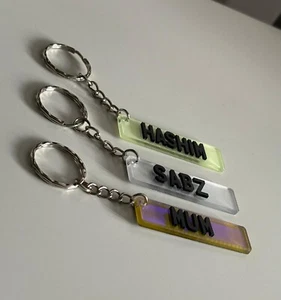 Auto Nummer Zulassungsschild - Schlüsselanhänger personalisiert 4D - maßgeschneiderter Schlüsselring - Bild 1 von 3