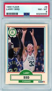 1990 Fleer #8 Larry Bird PSA 8 NM-MT Boston Celtics MVP HOF *NEW GRADE*QTY* 2802