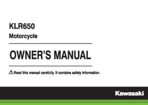 Libro manual del propietario Kawasaki KLR650 2015 - Imagen 1 de 12