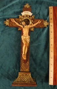 FABULOUS VINTAGE CROSS CRUCIFIX JESUS CHRIST HOLY HIGHLY DETAILED RARE ! - Picture 1 of 1