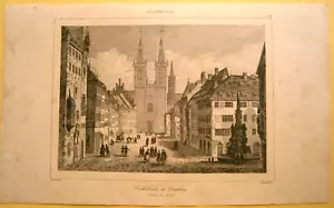 Impresión de 1838 CATEDRAL DE WURZBURGO, ALEMANIA, #59 - Imagen 1 de 1