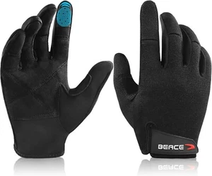 Full Finger Weight Lifting Gym Gloves with Anti-Slip Leather Palm for Workout.. - Picture 1 of 6