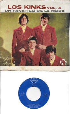 THE KINKS  Dedicated Follower  original Mexico EP 45 from 1966 Import 45 with PS - Image 1 of 2
