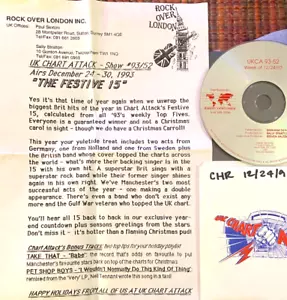 12/24/93 ROCK OVER LONDON (CHR) YR END TOP 15 FESTIVE SPECIAL: FREDDIE MERCURY - Picture 1 of 2